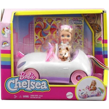 Barbie Chelsea + autko i piesek